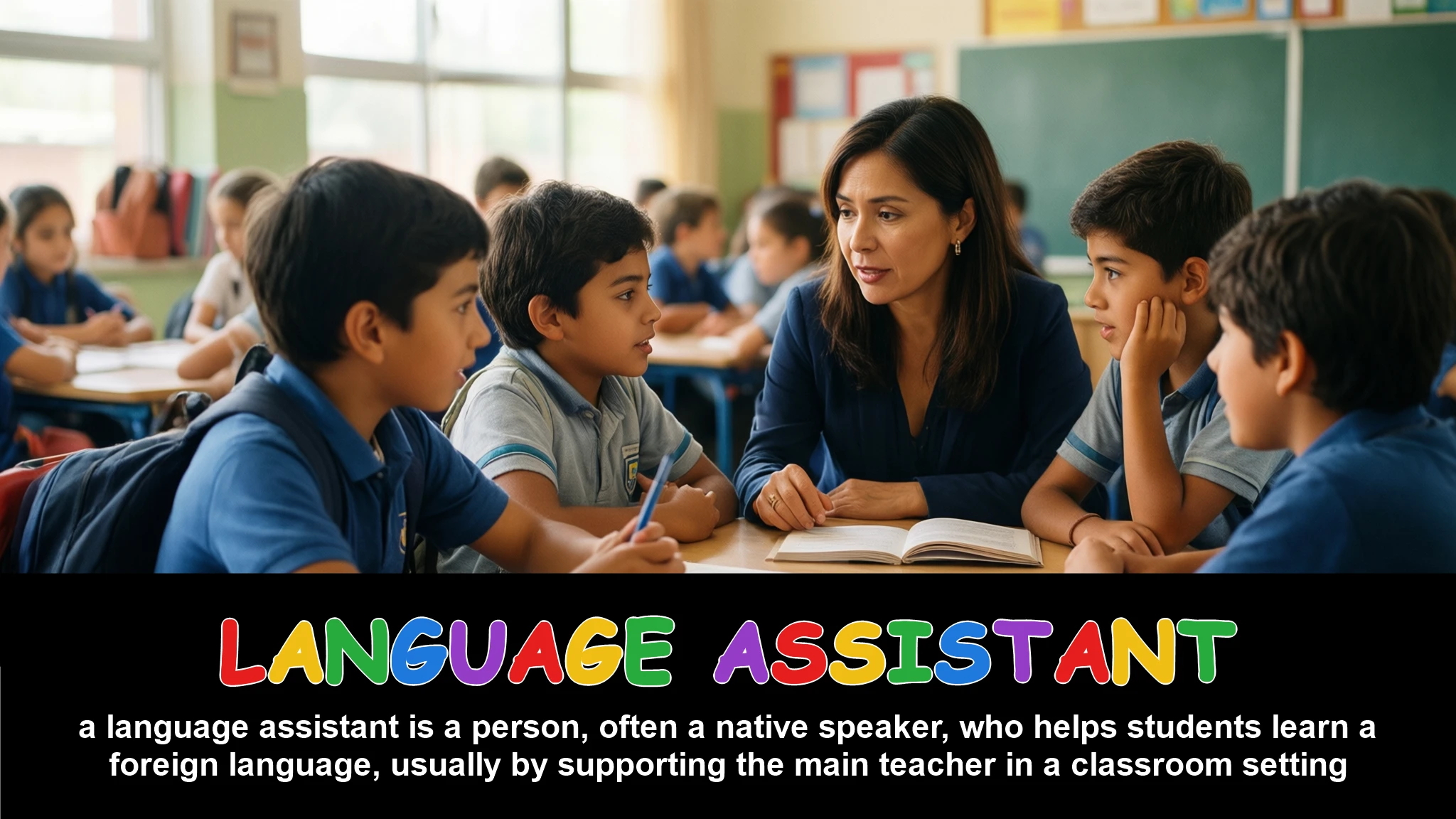 English Illustration for language assistant
